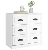 VidaXL Dressoir 70x35x67,5 cm bewerkt hout hoogglans wit