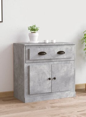 VidaXL Dressoir 70x35,5x67,5 cm bewerkt hout betongrijs