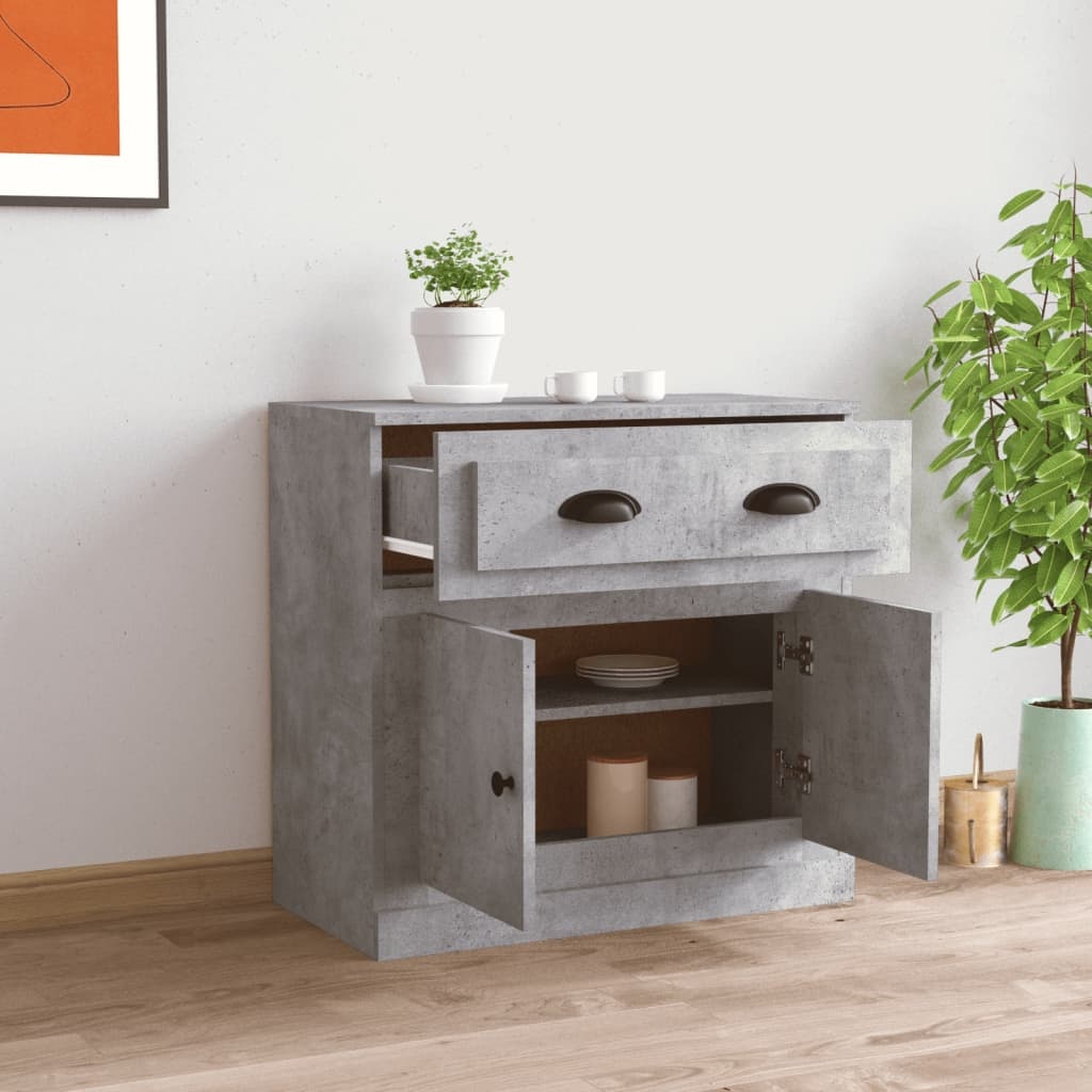 VidaXL Dressoir 70x35,5x67,5 cm bewerkt hout betongrijs