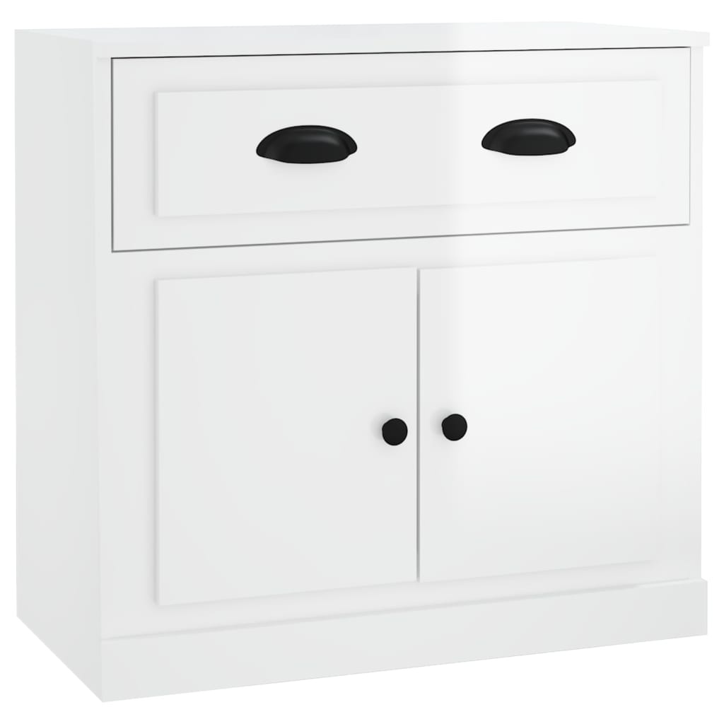 VidaXL Dressoir 70x35x67,5 cm bewerkt hout hoogglans wit