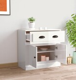 VidaXL Dressoir 70x35x67,5 cm bewerkt hout hoogglans wit