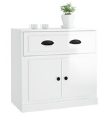 VidaXL Dressoir 70x35x67,5 cm bewerkt hout hoogglans wit