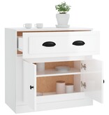 VidaXL Dressoir 70x35x67,5 cm bewerkt hout hoogglans wit