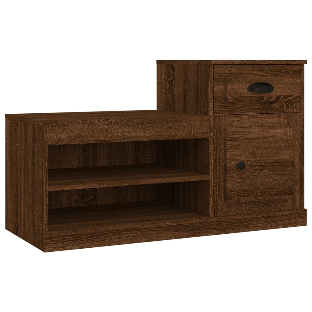 VidaXL Schoenenkast 100x42x60 cm bewerkt hout bruineikenkleurig