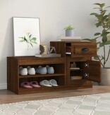 VidaXL Schoenenkast 100x42x60 cm bewerkt hout bruineikenkleurig