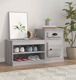 VidaXL Schoenenkast 100x42x60 cm bewerkt hout grijs sonoma eikenkleur