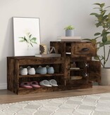VidaXL Schoenenkast 100x42x60 cm bewerkt hout gerookt eikenkleurig