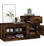 VidaXL Schoenenkast 100x42x60 cm bewerkt hout gerookt eikenkleurig