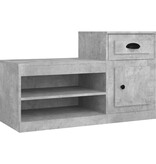 vidaXL Schoenenkast 100x42x60 cm bewerkt hout betongrijs