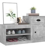 VidaXL Schoenenkast 100x42x60 cm bewerkt hout betongrijs