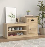 VidaXL Schoenenkast 100x42x60 cm bewerkt hout sonoma eikenkleurig