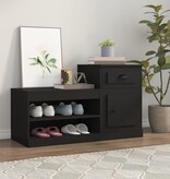 VidaXL Schoenenkast 100x42x60 cm bewerkt hout zwart