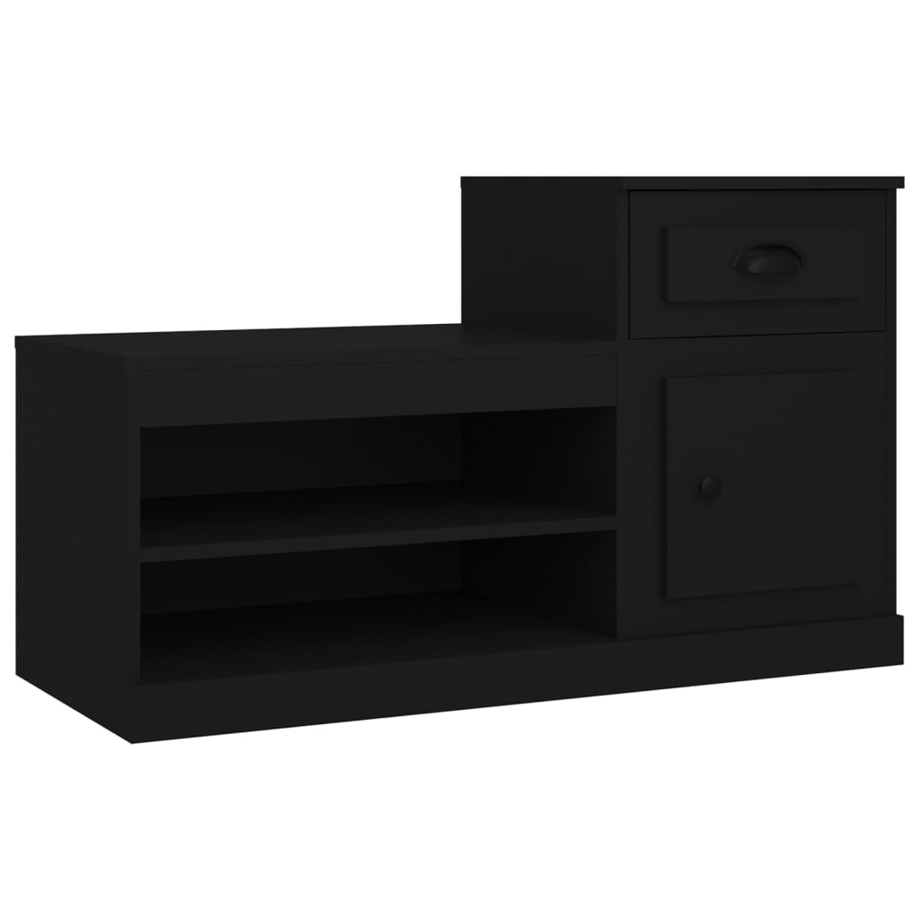 VidaXL Schoenenkast 100x42x60 cm bewerkt hout zwart