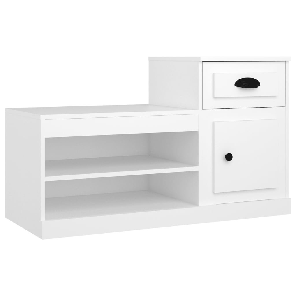 VidaXL Schoenenkast 100x42x60 cm bewerkt hout wit
