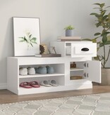 VidaXL Schoenenkast 100x42x60 cm bewerkt hout wit
