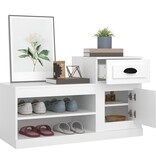 VidaXL Schoenenkast 100x42x60 cm bewerkt hout wit