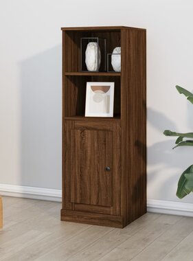 VidaXL Hoge kast 36x35,5x103,5 cm bewerkt hout bruineikenkleurig