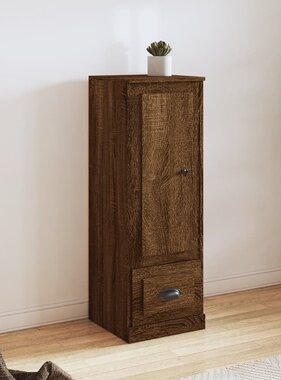 VidaXL Hoge kast 36x35,5x103,5 cm bewerkt hout bruineikenkleurig