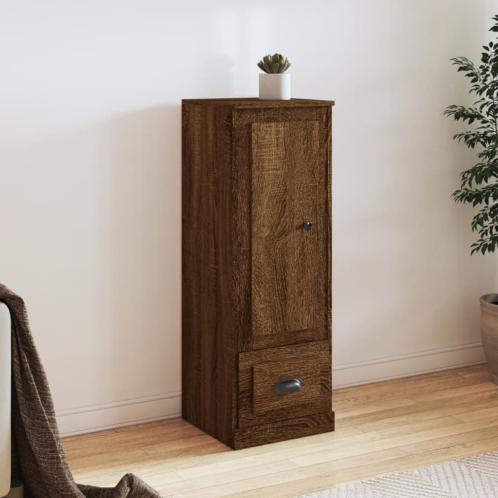 VidaXL Hoge kast 36x35,5x103,5 cm bewerkt hout bruineikenkleurig
