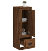 VidaXL Hoge kast 36x35,5x103,5 cm bewerkt hout bruineikenkleurig
