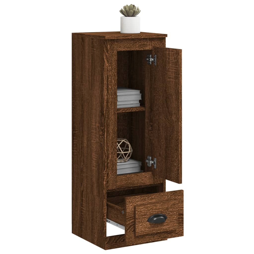 VidaXL Hoge kast 36x35,5x103,5 cm bewerkt hout bruineikenkleurig