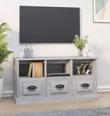 VidaXL Tv-meubel 100x35x50 cm bewerkt hout grijs sonoma eikenkleurig