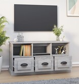 VidaXL Tv-meubel 100x35x50 cm bewerkt hout grijs sonoma eikenkleurig
