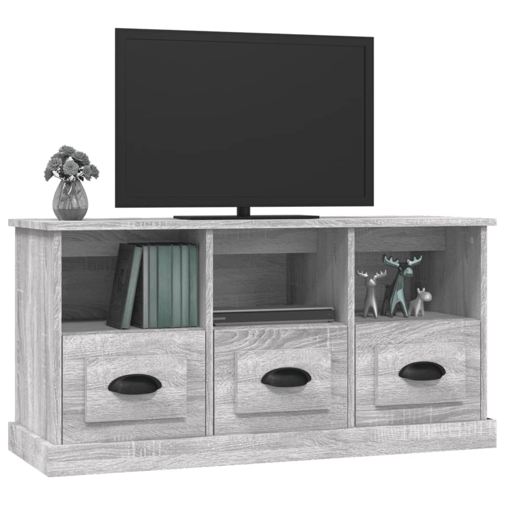 VidaXL Tv-meubel 100x35x50 cm bewerkt hout grijs sonoma eikenkleurig