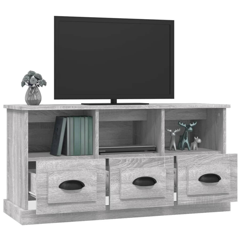VidaXL Tv-meubel 100x35x50 cm bewerkt hout grijs sonoma eikenkleurig