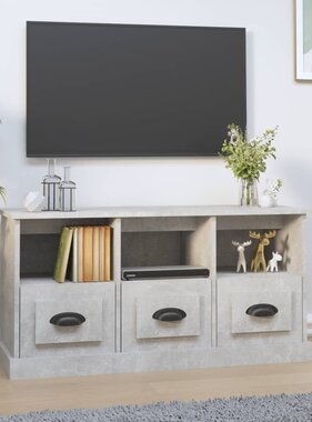 VidaXL Tv-meubel 100x35x50 cm bewerkt hout betongrijs