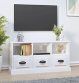 vidaXL Tv-meubel 100x35x50 cm bewerkt hout hoogglans wit