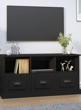 vidaXL Tv-meubel 100x35x50 cm bewerkt hout zwart