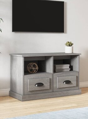 VidaXL Tv-meubel 80x35x50 cm bewerkt hout grijs sonoma eikenkleurig