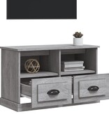 VidaXL Tv-meubel 80x35x50 cm bewerkt hout grijs sonoma eikenkleurig