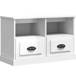 VidaXL Tv-meubel 80x35x50 cm bewerkt hout hoogglans wit