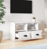 VidaXL Tv-meubel 80x35x50 cm bewerkt hout hoogglans wit