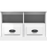 VidaXL Tv-meubel 80x35x50 cm bewerkt hout hoogglans wit