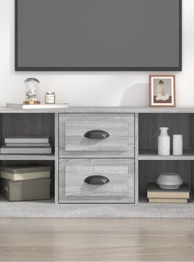 vidaXL Tv-meubel 99,5x35,5x48 cm bewerkt hout grijs sonoma eikenkleur