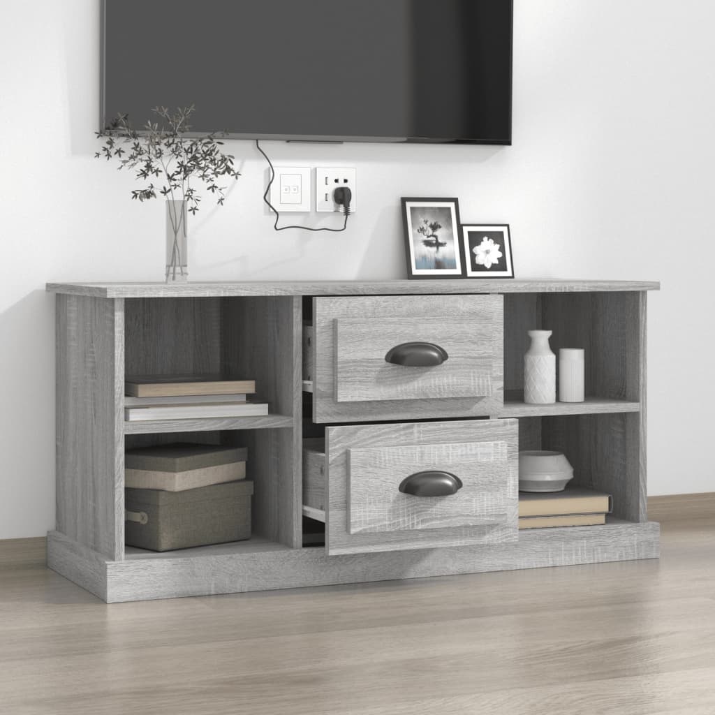 VidaXL Tv-meubel 99,5x35,5x48 cm bewerkt hout grijs sonoma eikenkleur