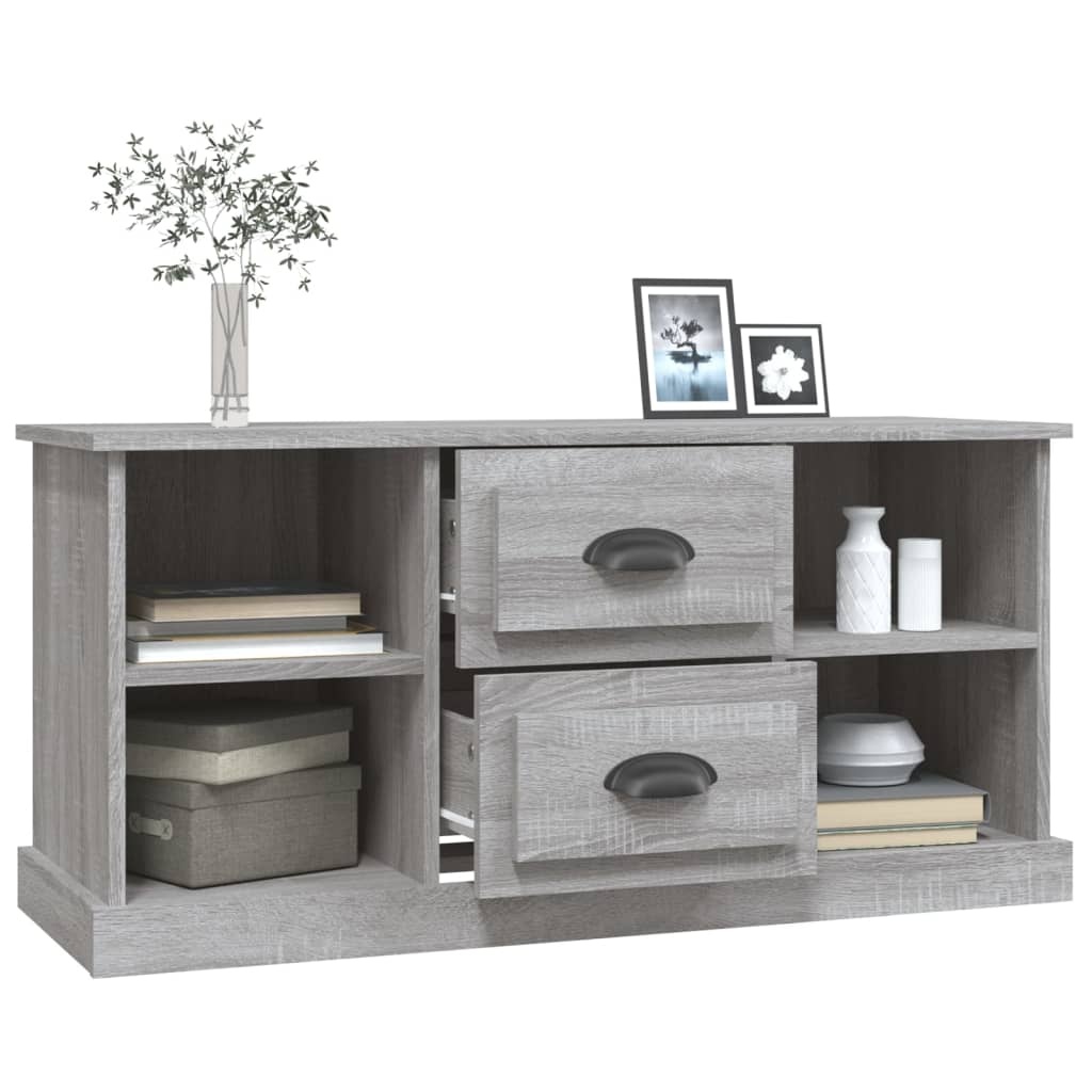 VidaXL Tv-meubel 99,5x35,5x48 cm bewerkt hout grijs sonoma eikenkleur