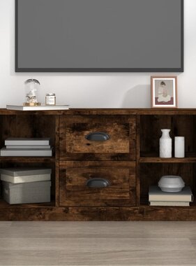 vidaXL Tv-meubel 99,5x35,5x48 cm bewerkt hout gerookt eikenkleurig