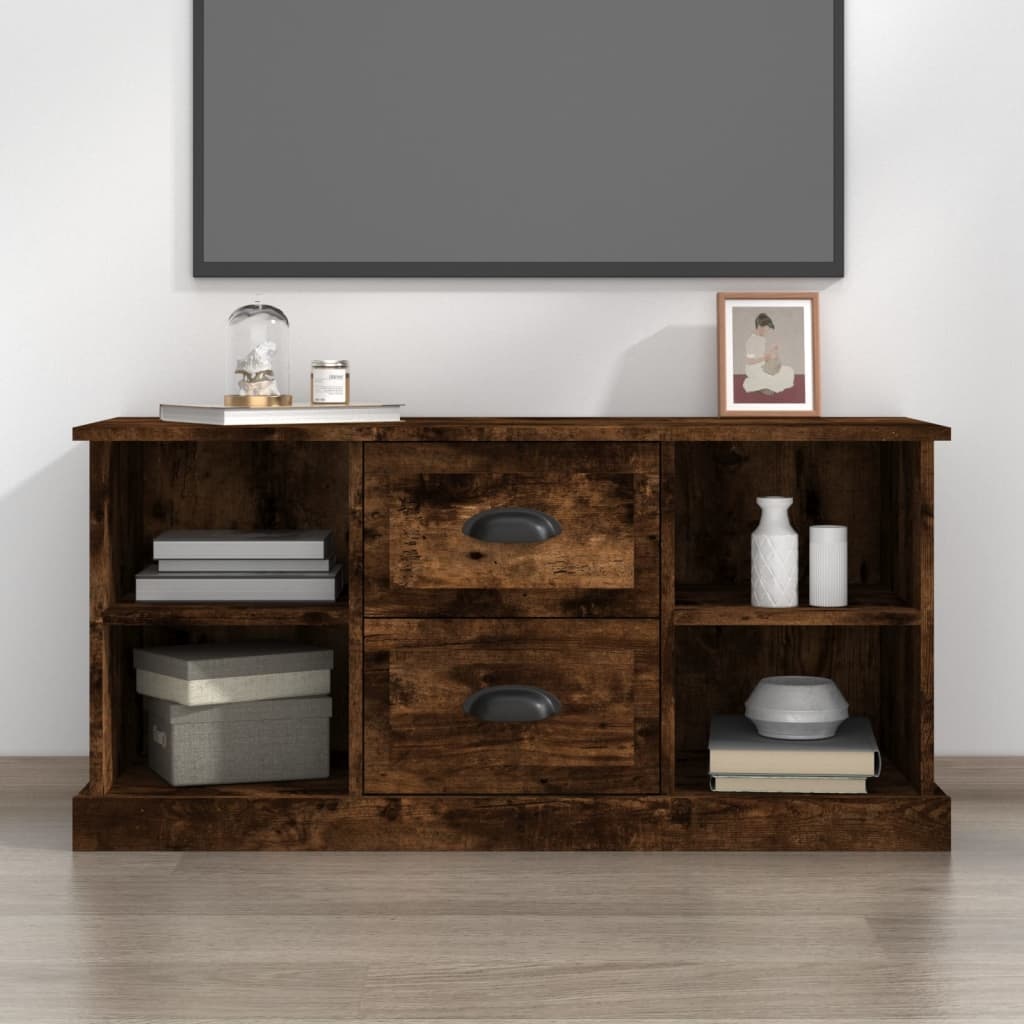 VidaXL Tv-meubel 99,5x35,5x48 cm bewerkt hout gerookt eikenkleurig