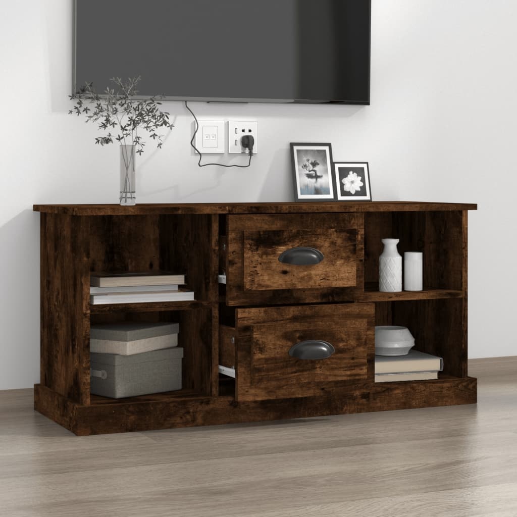 VidaXL Tv-meubel 99,5x35,5x48 cm bewerkt hout gerookt eikenkleurig