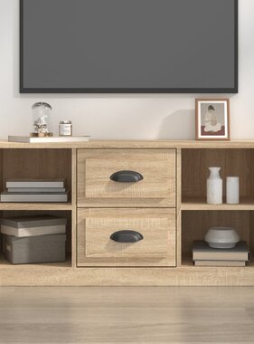 vidaXL Tv-meubel 99,5x35,5x48 cm bewerkt hout sonoma eikenkleurig