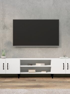 VidaXL Tv-meubel 180x31,5x40 cm bewerkt hout wit