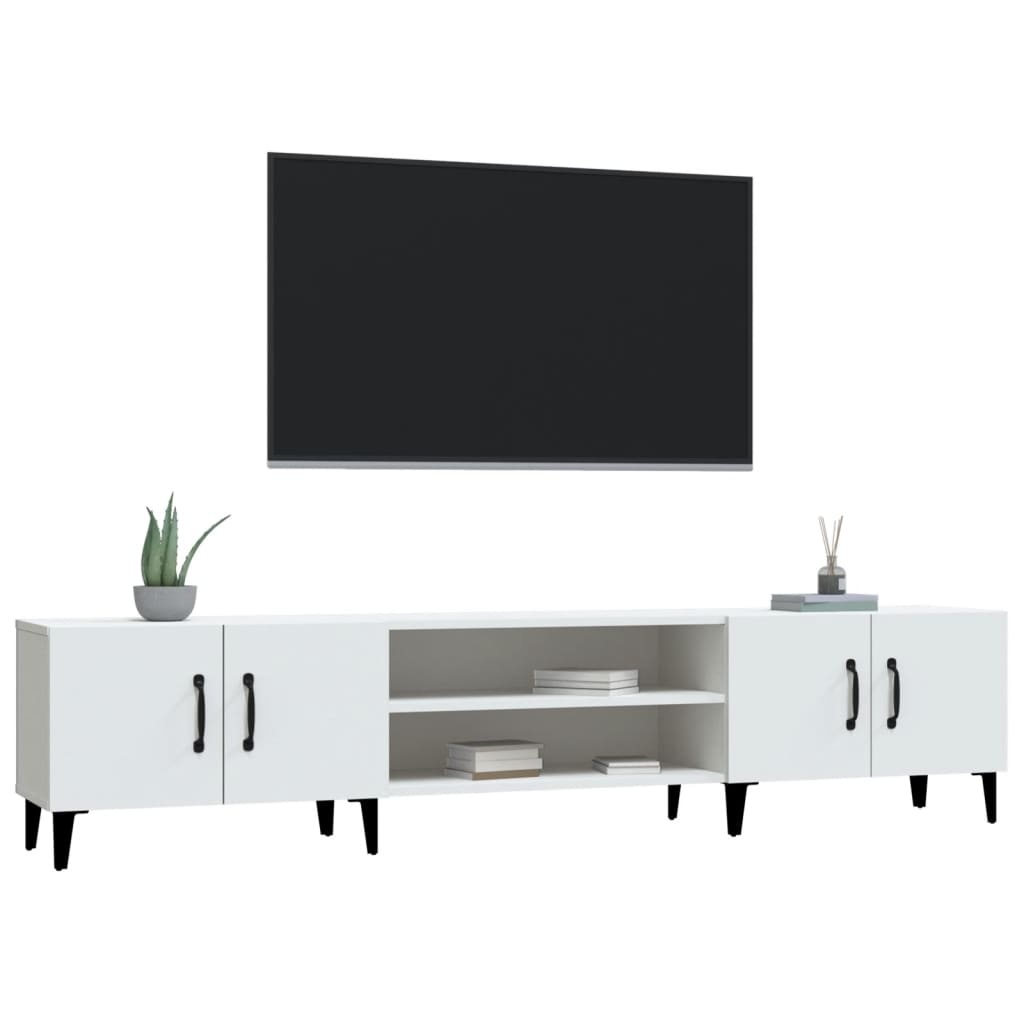 vidaXL Tv-meubel 180x31,5x40 cm bewerkt hout wit