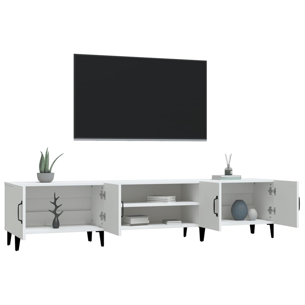 vidaXL Tv-meubel 180x31,5x40 cm bewerkt hout wit