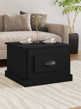 VidaXL Salontafel 50x50x35 cm bewerkt hout zwart