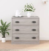 VidaXL Dressoir 70x35,5x67,5 cm bewerkt hout grijs sonoma eikenkleurig