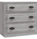 VidaXL Dressoir 70x35,5x67,5 cm bewerkt hout grijs sonoma eikenkleurig